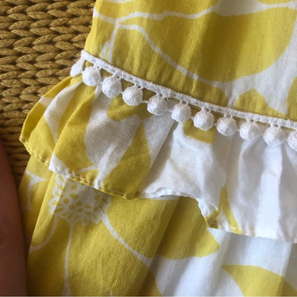 Roz & Ali Tiered Yellow Floral Dress - Picture 4 of 7